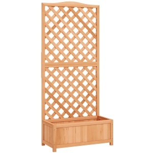 Jardiniera cu Grilaj pentru Plante – Maro
