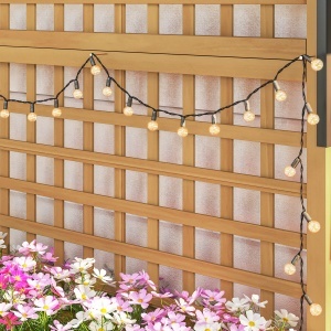 Jardinieră cu Spalier și Acoperiș, Cutie pentru Plante, Rezistentă la Intemperii, Lemn, 90 x 45 x 183 cm, Maro - Img 9