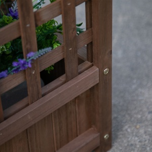 Jardiniera Lemn Exterior 90×45×180 cm – Suport & Grilaj pentru Plante Catatoare - Img 7