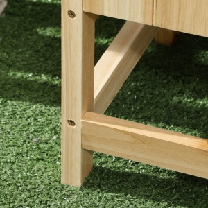 Jardiniera pentru exterior, verticala si de dimensiuni reduse din lemn de brad cu orificiu de scurgere si protectie interioara, 86x30x50 cm, culoarea lemnului - Img 9