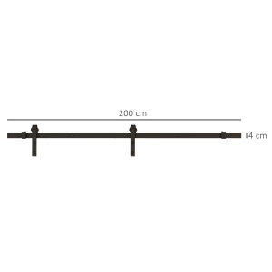 Kit Montaj Usi Glisante – sina 200 cm cu Accesorii Otel - Img 3