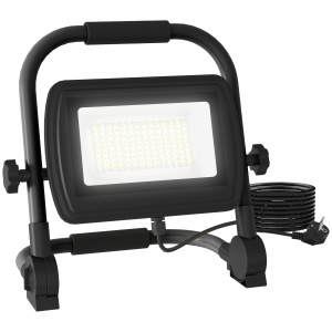 Lampă de Lucru LED, Portabilă și Rezistentă la Intemperii, 25,5x16x25,5 cm, Negru - Img 1
