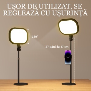 Lampă LED reglabilă: 5 culori, 10 niveluri, memorie – birou/dormitor. - Img 7