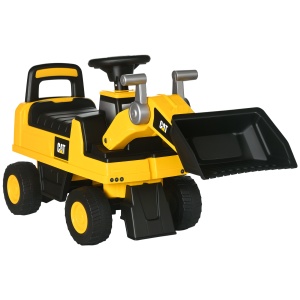 Licensed CAT Kids Ride on Excavator w/ Manual Bucket Horn Under Seat Storage - Img 1