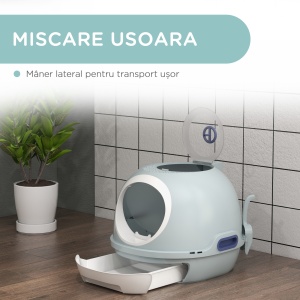 Litiera Pisici Acoperita – Tava Detasabila & Lopatica Inclusa - Img 6