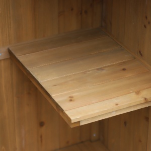 Magazie de Scule de Gradina din Lemn Impermeabila cu Usi si Rafturi, 77.5x54.2x179.5 cm - Img 9