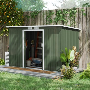magazie pentru scule de gradina, 280x130x172cm, Verde deschis - Img 2