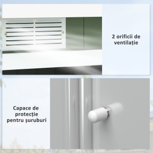 magazie pentru scule de gradina, 280x130x172cm, Verde deschis - Img 7