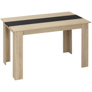 Masă de Dining pentru 4-6 Persoane, Masă de Bucătărie Modernă din Lemn, 120x69x75 cm, Lemn Natural - Img 1