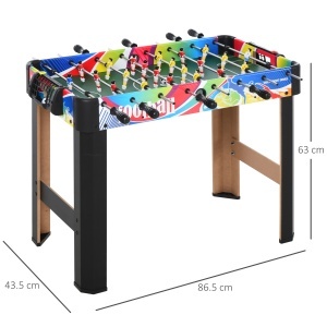 Masă de Fotbal cu 2 Panouri de Scor, din Lemn, Oțel Inoxidabil și Plastic, 86.5x43.5x63 cm, Multicolor - Img 3