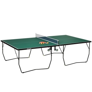 Masă de Tenis de Masă Pliabilă, 9FT, cu 8 Roți, pentru Interior, Verde