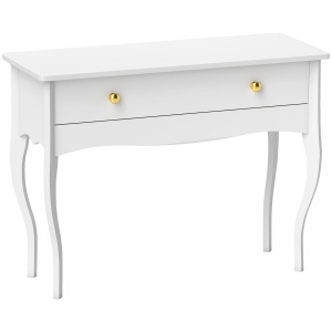 Masă de Toaletă Elegantă cu Sertar Spațios din Lemn Alb 100x40x74 cm - Img 1