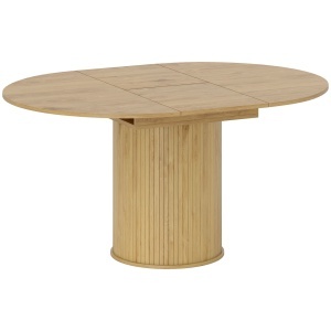 Masă Extensibilă Rotundă pentru 6-8 Persoane, culoare Lemn - Img 1
