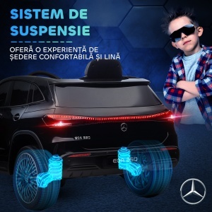Mașină Electrică pentru Copii 3-8 Ani cu Telecomandă și Claxon, Negru, 111.5x69x52.5 cm - Img 8