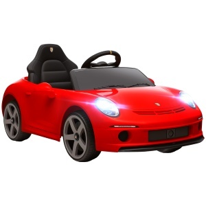 Mașinuță Electrică pentru Copii cu Licență Oficială RUF GT, Auto Electric pentru Copii 3-5 Ani cu Telecomandă, Pornire Lentă, Centură de Siguranță, Lumini, Muzică și USB, Roșu