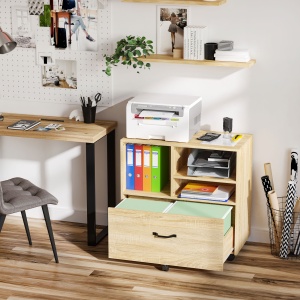 Mobilier Birou – Multifunctional din Lemn cu Suport Imprimanta - Img 2