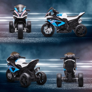Motocicleta BMW HP4 pentru copii 18-60 luni ,cu 3 Roti, muzica, Licenta,6V,Albastru - Img 9