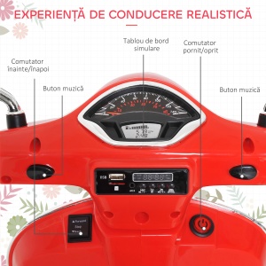 Motocicleta Electrica pentru Copii 6V – cu Muzica & Lumini - Img 4