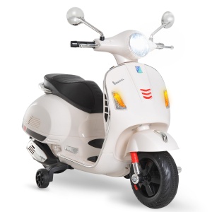 Motocicletă Electrică pentru Copii, 6V cu Muzică, Lumini și Sunete, 102x50,5x75,5 cm, Alb - Img 1