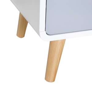 Noptieră stil Nordic 40×38×58 cm, Dulap cu Sertar și Raft din MDF și Lemn de Brad - Img 8