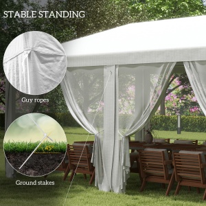 Outdoor 116" x 234" Pop-Up Canopy Tent w/ UV Protection & Lasting Strength White - Img 6