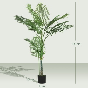 Palmă Artificială Areca înaltă de 150 cm pentru Interioare cu Vas Verde - Img 3