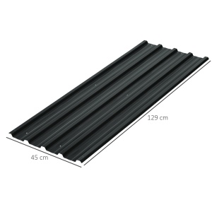 Panouri pentru Acoperiș din Oțel, 12 Foi Galvanizate pentru Acoperișuri și Pereți, 129x45 cm, Gri Închis - Img 3