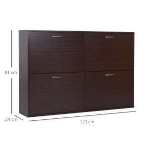 Pantofar 120×24×81 cm – Rafturi Reglabile, PAL Maro - Img 3
