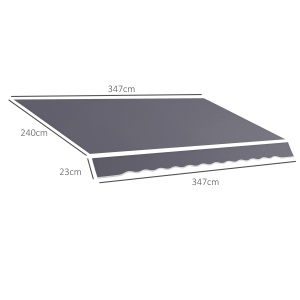 Pânză de Schimb pentru Copertină Retractabilă Anti UV 30+, 3.47x2.4 m, Gri - Img 3
