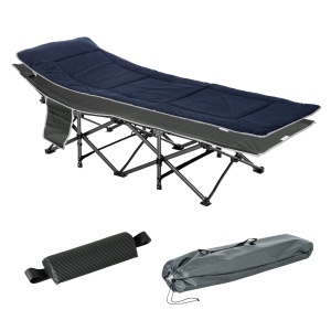 Pat Pliabil Camping 188×64,5×53 cm – Cu Perna si Husa Transport