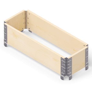 Pat ridicat de gradina 80x30x19.5 cm din lemn Upyard