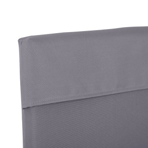 Perne pentru exterior din spuma si poliester pentru balansoar de gradina, 3 locuri cu elemente de fixare, 2 bucati da 130x45x5 cm, gri inchis - Img 6