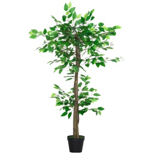 Plantă Artificială Copac de Ceai cu 546 de Frunze Realistice și Ghiveci de Ciment 120 cm Verde - Img 1