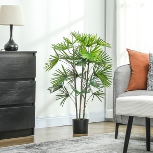 Plantă artificială de 90 cm din plastic verde cu ghiveci de Ø16.5x13.5 cm - Img 7