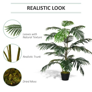 planta decorativa plastic, 20 frunze, 140cm, verde - Img 4