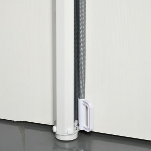 Poartă Extensibilă pentru Câini până la 115 cm, Alb și Gri - Img 7