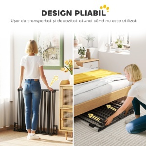 Poarta Modulara Caini – 5 Panouri Pliabile Metal & Plastic Durabil - Img 5