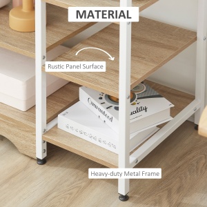Raft pentru Bucatarie Economie de Spatiu Dulap cu 7 Rafturi din Metal Lemn - Img 5