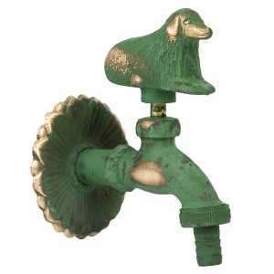 Robinet decorativ dublu serviciu si motiv Caine, 1/2"
