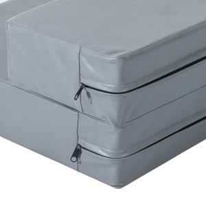 Scarita pentru Caini Saltea 2 in 1 din PU si Spuma de Cauciuc 45x39x20cm Gri - Img 8