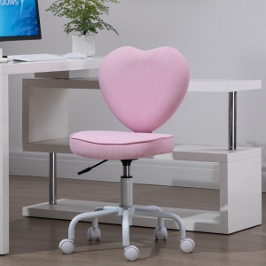 Scaun Birou Copii – Forma Inima, 5 Roti & Suport Rotativ - Img 2