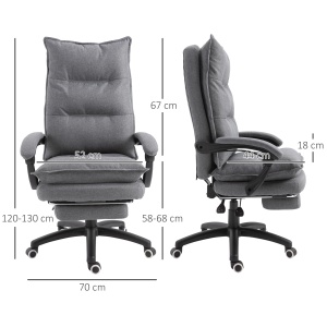 Scaun Birou Ergonomic – Masaj 6 Puncte & Reglabil, Gri - Img 3