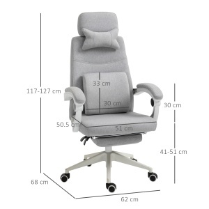 Scaun Birou Gri – Reglabil si Rotativ Ergonomic - Img 3