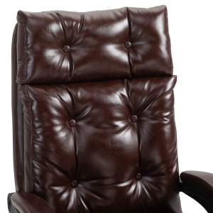 Scaun de Birou Ergonomic Suport pentru picioare Detasabil Inaltime Reglabila Maro - Img 8