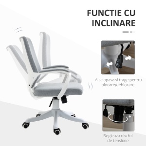 Scaun Ergonomic Birou – Pivotant, Reglabil & Cu Balansoar - Img 5