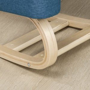 Scaun Ergonomic cu Suport pentru Genunchi din Lemn de Mesteacăn, 51x69x58 cm, Albastru - Img 7
