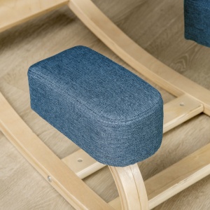 Scaun Ergonomic cu Suport pentru Genunchi din Lemn de Mesteacăn, 51x69x58 cm, Albastru - Img 9