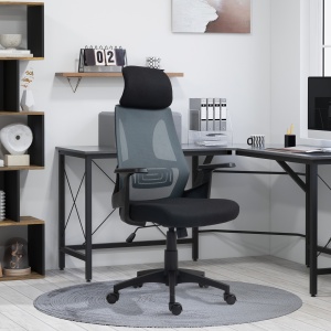 Scaun Ergonomic de Birou Înclinabil cu Suport Lombar, Tetieră și Înălțime Reglabilă, 66x58x115-123 cm, Negru - Img 2