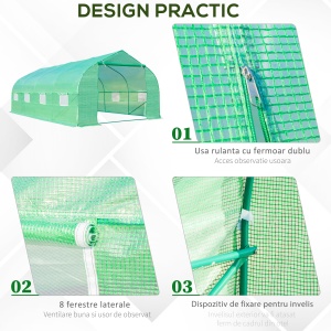 Sera Gradina, Verde pentru Cultivare in Gradina, 6x3x2 - Img 6