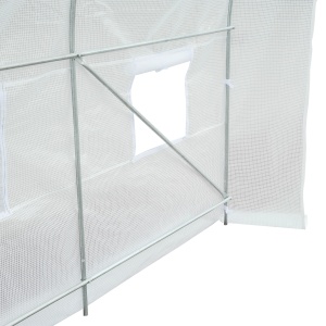 sera gradine3,5 x 2 x 2 m, cadru mare din otel galvanizat, tunel din polietilene pentru gradina, alb - Img 7